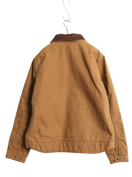 ほぼ デッドストック カーハート デトロイト ジャケット メンズ L ダック ワーク ブランケット ライナー付き ブルゾン フルジップ 企業 茶