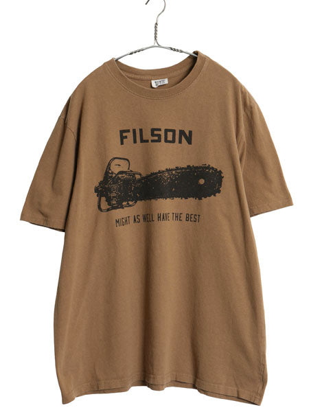 USA製 フィルソン チェーンソー プリント Tシャツ メンズ XL