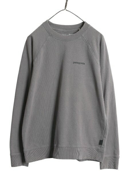 パタゴニア 両面 プリント スウェット メンズ M / 20年製 アウトドア トレーナー カットソー ワンポイント長袖 Tシャツ ロンT シンプル 灰