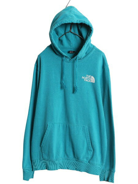 ノースフェイス 両面 プリント スウェット フード パーカー メンズ L / アウトドア プルオーバー 裏起毛 トレーナー グラフィック シンプル
