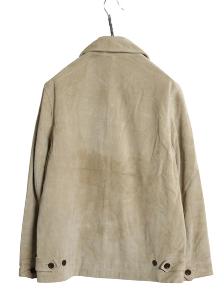 00s バナナリパブリック 本革 スウェード レザー スポーツ ジャケット メンズ XS / オールド 革ジャン シングル ライダース スイングトップ