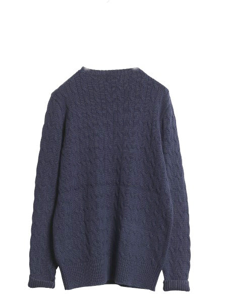 00s ポロ ラルフローレン コットン ケーブル ニット セーター キッズ XL メンズ S 程 / オールド 長袖ニット ワンポイント クルーネック 紺