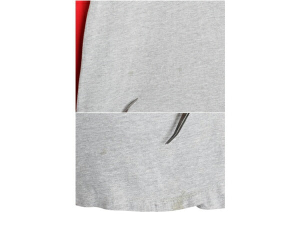 ノースフェイス ロゴ プリント ベースボール Tシャツ メンズ M 古着 The North face 7分丈 ラグラン ロンT ロゴT 長袖Tシャツ ツートン 前V
