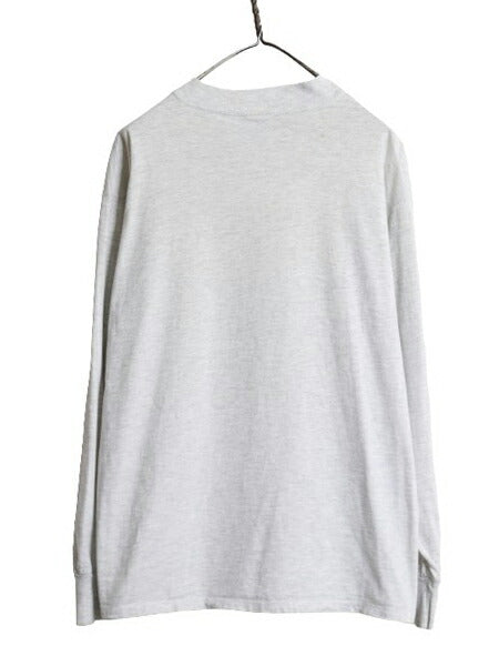 90s USA製 ラッセル モックネック カレッジ プリント 長袖 Tシャツ メンズ L / 90年代 オールド RUSSELL ロンT ヘビーウェイト カットソー