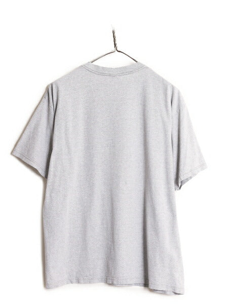 00s USA製 OLD GAP プリント 半袖 Tシャツ メンズ L / 古着 00年代 オールド ギャップ 国旗 グラフィック プリントT ロゴT コットン グレー
