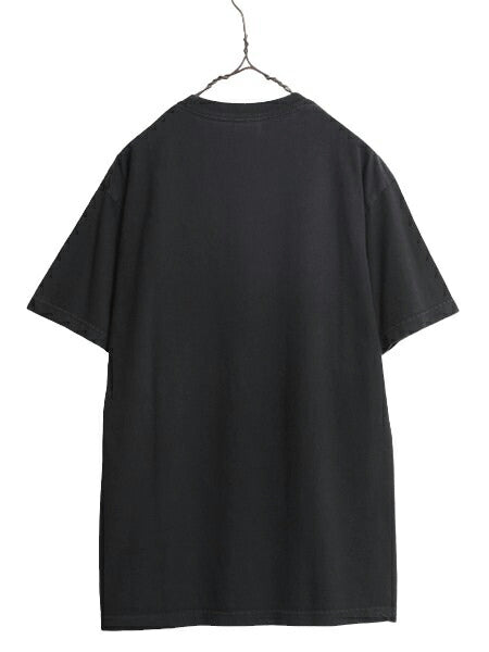 00s ジョーク メッセージ プリント 半袖 Tシャツ メンズ L / 00年代 オールド グラフィック ヘビーウェイト コットン ブラック カットソー