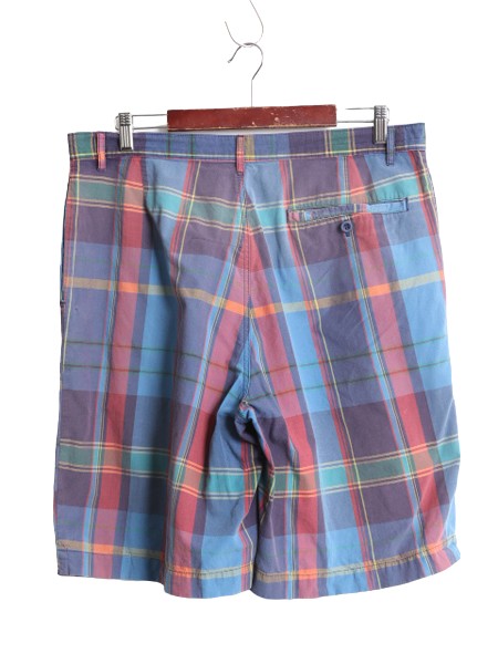 90s OLD GAP チェック コットン ショート パンツ メンズ 36 / 90年代 オールド ギャップ ショーツ ツータック 短パン マルチカラー 紺タグ