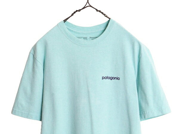 パタゴニア 両面 プリント 半袖 Tシャツ メンズ XS / 古着 Patagonia アウトドア イラスト グラフィック バックプリント クルーネック 緑