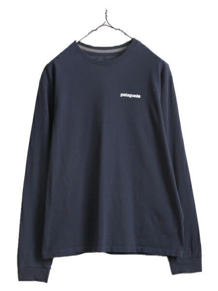 20年製 パタゴニア 両面 プリント 長袖 Tシャツ メンズ XS / 古着 Patagonia アウトドア ロンT プリントT ロゴT フィッツロイ P6 ネイビー