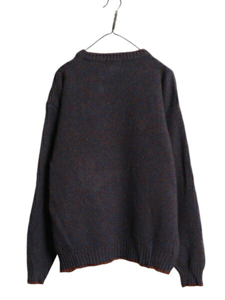 90s ウールリッチ ニット セーター メンズ XL / オールド Woolrich 無地 ウール ミドルゲージ モックネック ハンドフレーム 大きいサイズ