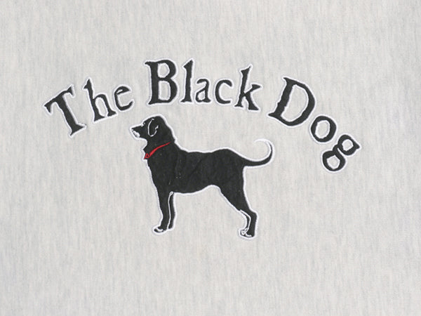 00s The Black Dog ドッグ プリント ハイネック スウェット メンズ レディース XS / オールド ヘビーウェイト 犬 裏起毛 トレーナー グレー