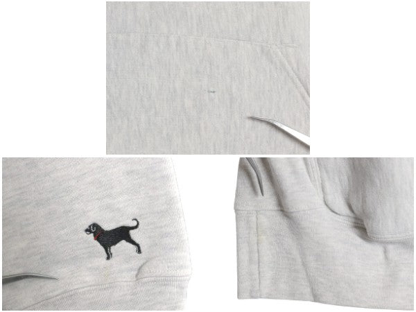 00s The Black Dog ドッグ プリント ハイネック スウェット メンズ レディース XS / オールド ヘビーウェイト 犬 裏起毛 トレーナー グレー