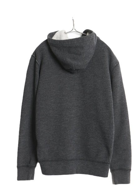 ポロ ラルフローレン フルジップ スウェット フード パーカー メンズ S / トレーナー 裏起毛 ヘビーウェイト ワンポイント シンプル 濃灰