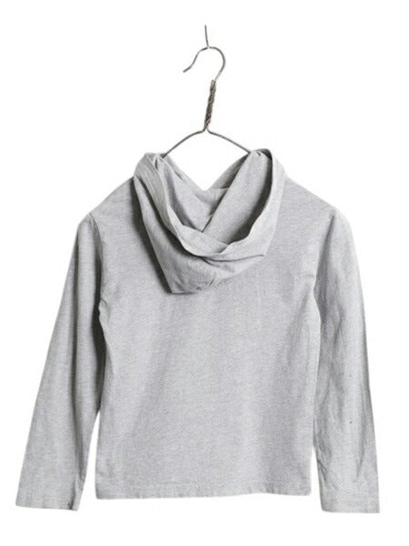 ポロベア ポロ ラルフローレン フード付き プリント 長袖 Tシャツ キッズ S 130cm / パーカー 長袖Tシャツ ロンT カットソー 子ども グレー