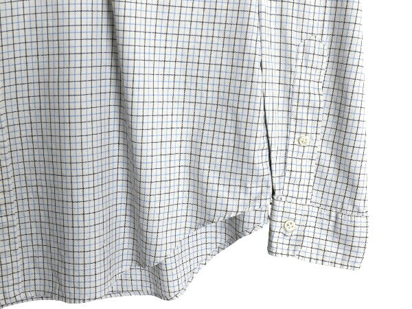 00s ラルフローレン チェック 長袖 ボタンダウン シャツ メンズ XL 古着 ポロ 長袖シャツ コットン ワンポイント ワイシャツ 大きいサイズ