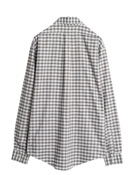 ブルックスブラザーズ ギンガム チェック 長袖 ボタンダウン シャツ メンズ L スーピマ コットン オックスフォード ノーアイロン シンプル