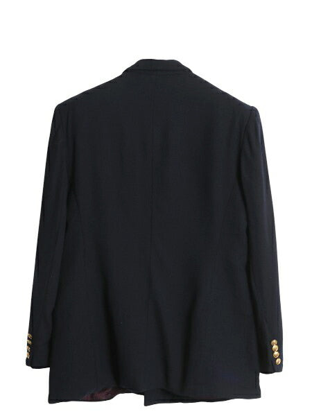 90s USA製 ローレン ラルフローレン ダブルブレスト テーラード ジャケット レディース XL オールド ウール ブレザー 紺ブレ きれいめ 濃紺