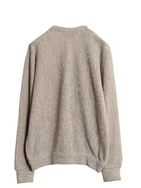 80s USA製 ヴァンヒューゼン アクリル ニット カーディガン メンズ M ヴィンテージ 羽織り 前開き 重ね着 セーター 無地 シンプル ベージュ