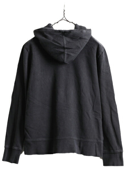■ ノースフェイス プリント スウェット フード パーカー レディース L The North Face トレーナー プルオーバー 裏起毛 黒 ビンテージ加工