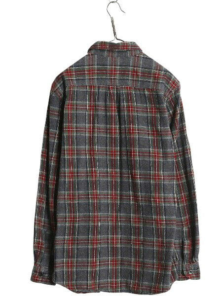 エルエルビーン チェック 長袖 ボタンダウン フランネル シャツ メンズ M 古着 長袖シャツ ネルシャツ コットン BD ゆったり マルチカラー