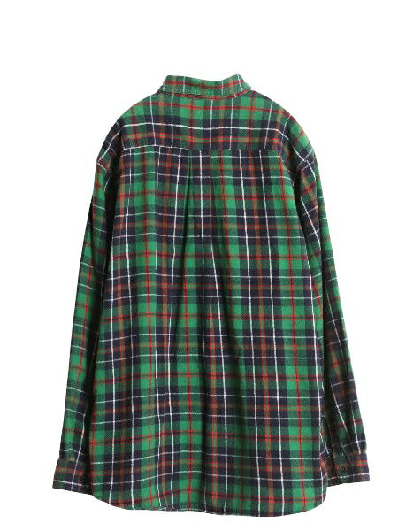 00s エルエルビーン チェック 長袖 ボタンダウン フランネル シャツ メンズ XL オールド 長袖シャツ ネルシャツ BD コットン 大きいサイズ