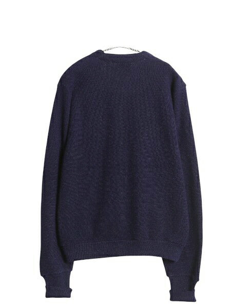 70s 80s ラコステ アクリル ニット カーディガン メンズ レディース М ヴィンテージ 羽織り 前開き 糸巻タグ セーター シンプル ネイビー