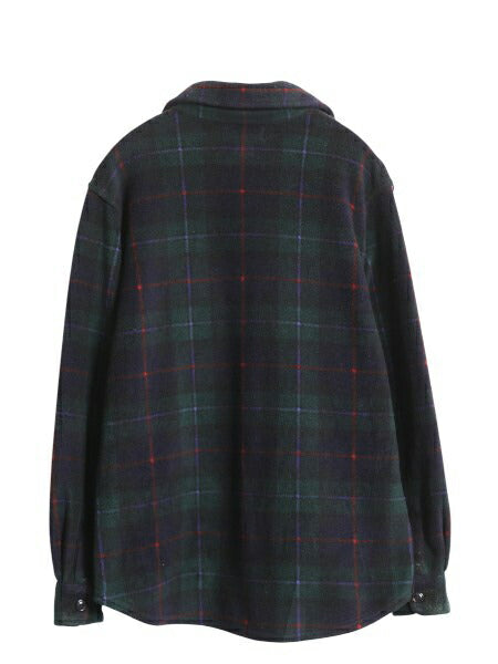 90s ローレン ラルフローレン チェック フリース シャツ ジャケット レディース M 古着 オールド ポロ 長袖シャツ マルチカラー ゆったり