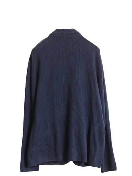 00s ローレン ラルフローレン コットン ニット テーラード ジャケット レディース XL ポロ オールド ブレザー カジュアル 紺ブレ ネイビー