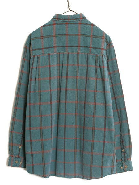 80s バナナリパブリック チェック 長袖 シャツ XL 古着 80年代 旧タグ ヴィンテージ BANANA REPUBLIC 大きいサイズ コットン マルチカラー