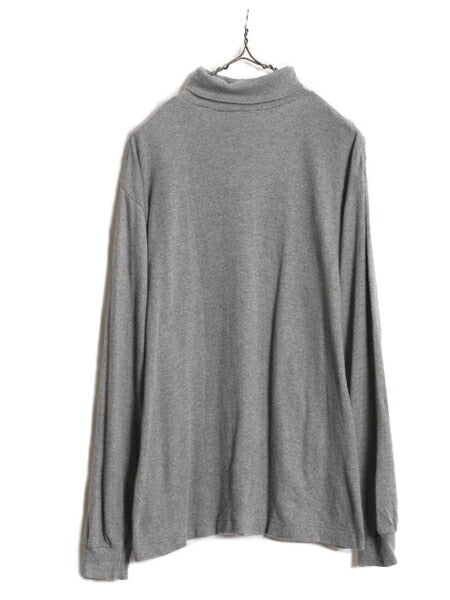 90s OLD GAP タートルネック 長袖 Tシャツ メンズ レディース S 90年代 オールド ギャップ ロンT ヘビーウエイト 長袖Tシャツ 無地 グレー