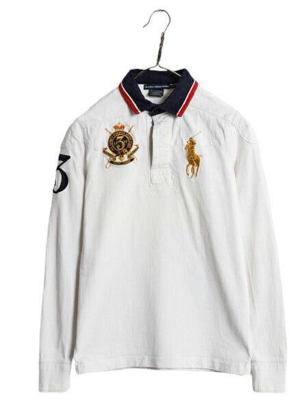 美品 ラルフローレン ラガーシャツ ビックポニー ラルフローレン 長袖 ラガー シャツ レディース S / 古着
