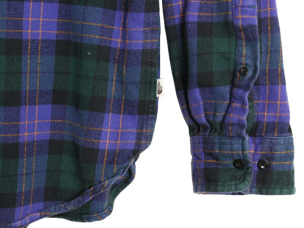 US企画 ノースフェイス チェック ヘビー フランネル シャツ メンズ XL アウトドア ネルシャツ 長袖シャツ コットン マチ付き 大きいサイズ