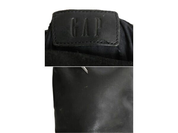 90s オールド ギャップ 本革 レザー ショルダー バッグ レディース メンズ 古着 オールド レザーバッグ 斜めがけ 肩掛け オールレザー 黒