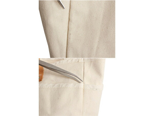 デッドストック USA製 キャンバス ツールバッグ 革 レザー ハンドル 新品 トートバッグ ハンドバッグ 企業 プリント 多ポケット ナチュラル