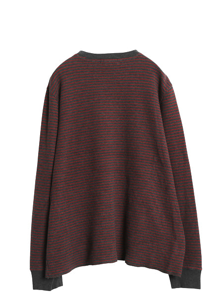 90s ポロ ラルフローレン ボーダー リブ編み コットン ニット スウェット メンズ XL オールド セーター トレーナー ワンポイント ツートン