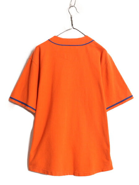 MLB オフィシャル MIRAGE メッツ ベースボール シャツ メンズ M 古着 ユニフォーム ゲームシャツ メジャーリーグ 半袖シャツ コットン 野球