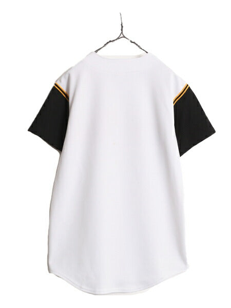 MLB オフィシャル Majestic パイレーツ ベースボール シャツ メンズ M 程 古着 ユニフォーム ゲームシャツ メジャーリーグ 半袖シャツ 野球