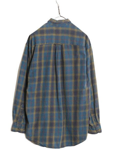 90s OLD GAP チェック 長袖 ボタンダウン シャツ メンズ M 古着 90年代 オールド ギャップ コットン 長袖シャツ ポケット付き マルチカラー