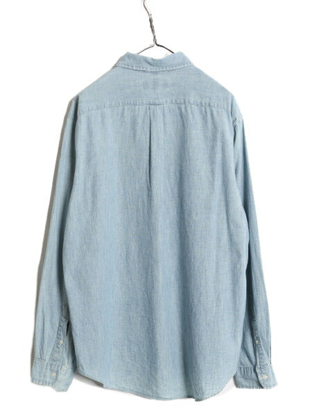 ラルフローレン ボタンダウン 長袖 シャンブレー シャツ メンズ XL / ポロ 100% コットン 長袖シャツ ワンポイント BDシャツ 大きいサイズ