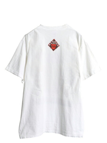 90s USA製 レッドドッグ キャラクター イラスト 両面 プリント Tシャツ メンズ L オールド アニマル シングルステッチ ビール 企業 当時物