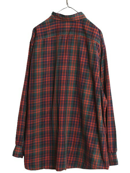 00s ポロ ラルフローレン チェック 長袖 シャツ メンズ XXL / オールド 長袖シャツ コットン ワーク 大きいサイズ マルチカラー ポニー無し