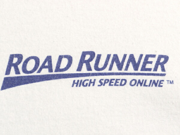 00s ワーナー ロードランナー 両面 プリント 長袖 Tシャツ メンズ M オールド ロンT オフィシャル キャラクター 企業物 ヘビーウェイト 白