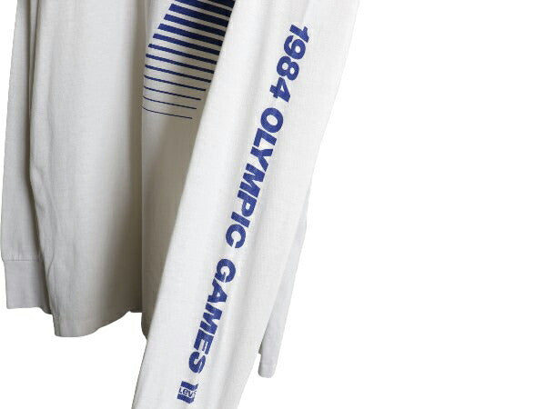 80s USA製 ロス五輪 リーバイス プリント 長袖 Tシャツ メンズ レディース L ヴィンテージ オリンピック ロンT ロングスリーブ 袖プリント