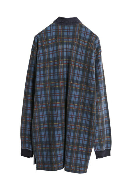 90s ドッカーズ リーバイス チェック 長袖 ポロシャツ メンズ L / オールド 鹿の子 ヘビーウェイト コットン 長袖シャツ タータンチェック