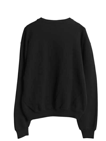 90s ラッセル カレッジ プリント スウェット メンズ レディース M / オールド トレーナー 裏起毛 前V クルーネック シンプル ゆったり 黒