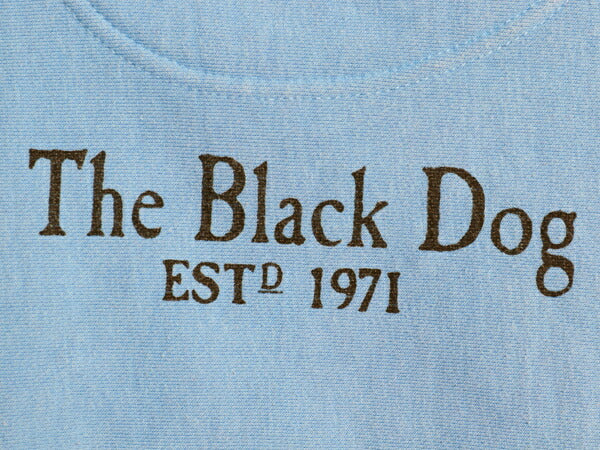 00s The Black Dog ドッグ プリント スウェット フード パーカー メンズ レディース S / オールド ヘビーウェイト 犬 裏起毛 トレーナー 青