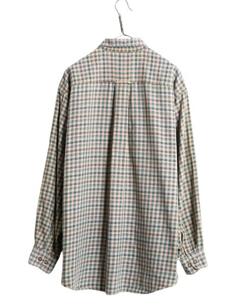 00s オービス チェック 長袖 ボタンダウン シャツ メンズ L 古着 00年代 オールド ORVIS アウトドア コットン 長袖シャツ マルチカラー BD