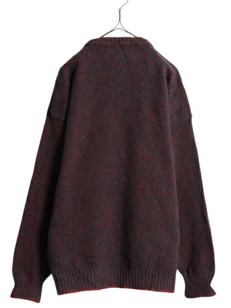 90s ウールリッチ ニット セーター メンズ XL / 古着 90年代 オールド Woolrich 旧タグ ウール ミドルゲージ モックネック リンガー タイプ