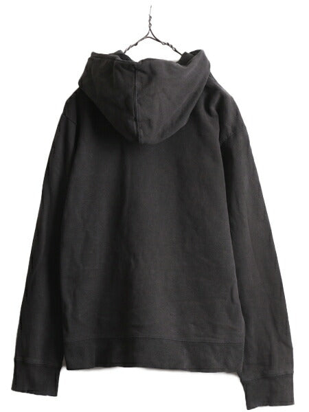 ノースフェイス プリント スウェット フード パーカー メンズ M 程/ 古着 The North Face トレーナー プルオーバー 裏起毛 アウトドア 黒