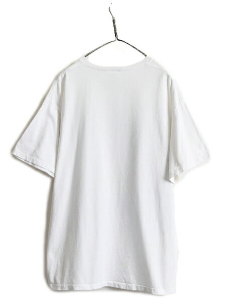 90s ■ Jazzercise プリント 半袖 Tシャツ メンズ XL 90年代 オールド 企業物 イラスト グラフィック シングルステッチ ヘビーウェイト 白